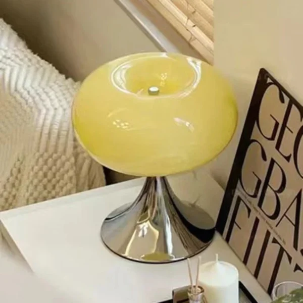 Stained Glass Green Apple Table Lamp Minimalism Home Decoration Ornament Bedroom Study Reading Atmosphere Sense LED Lights - Image 3
